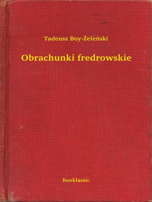 cover image of Obrachunki fredrowskie